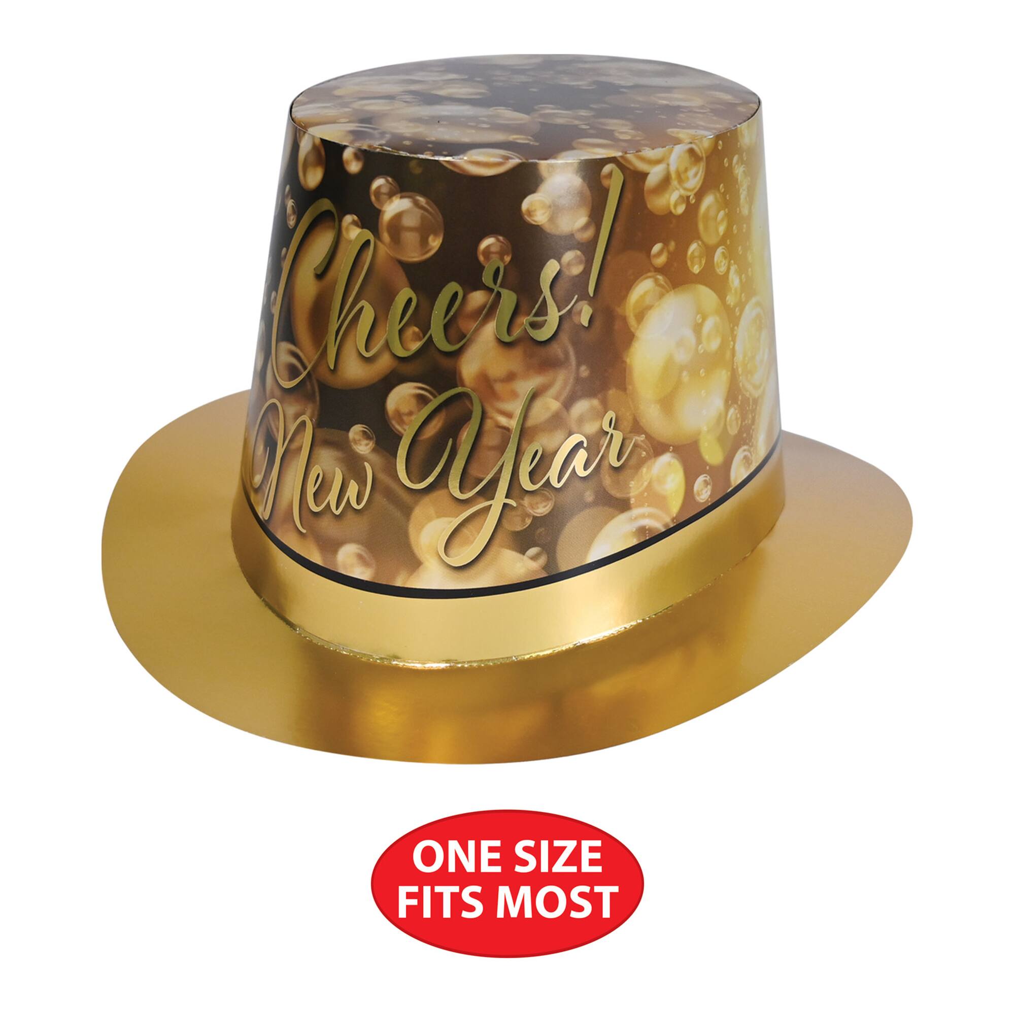 Beistle Champagne New Year Hi Hats, 25ct.